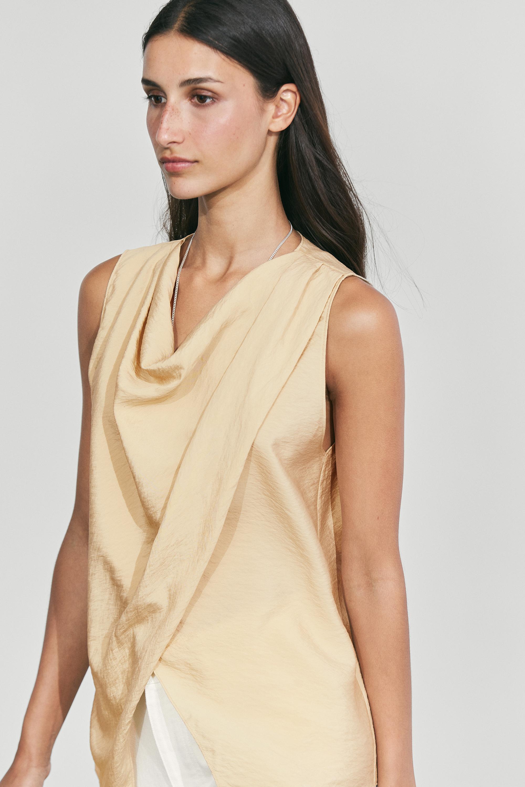 Top fluide détail drapé